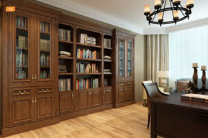 新中式全屋定制書房衣柜效果圖